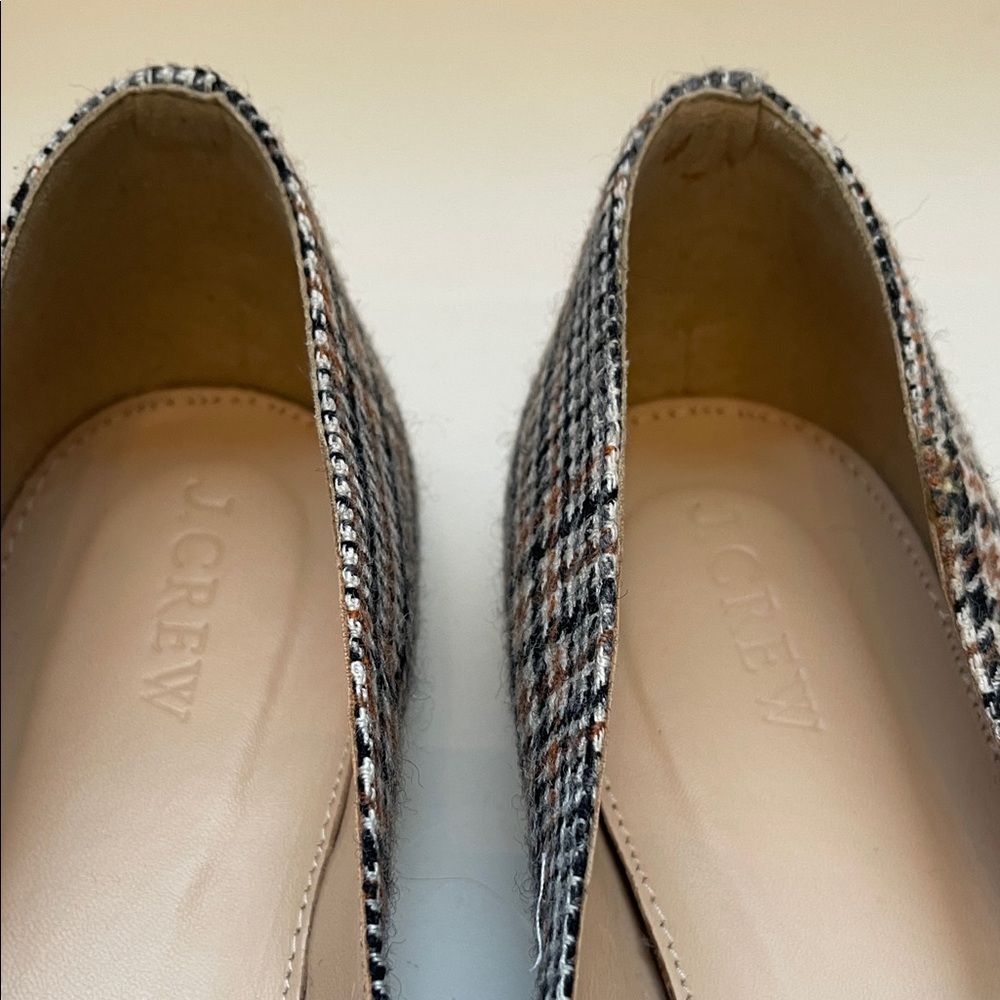 Stylish Plaid Women's Glen Plaid Mary Jane Pointed Toe Flats - Picture 3 of 6